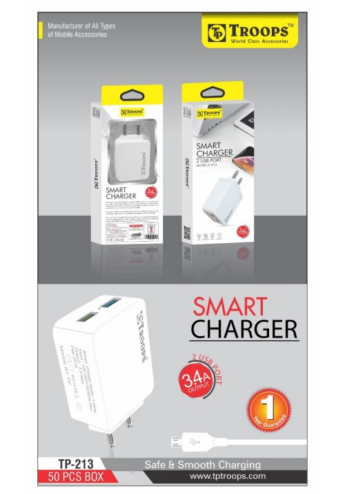 Troops Smart Charger Tp 213  1 Year Warranty